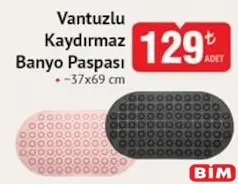 VANTUZLU KAYDIRMAZ BANYO PASPASI 37X69 CM fiyat ve kampanya bilgisi
